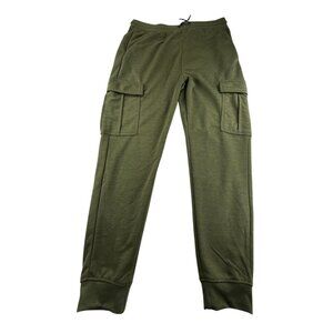 Hype X-Large Olive Green Cargo Joggers With Drawstring Waist